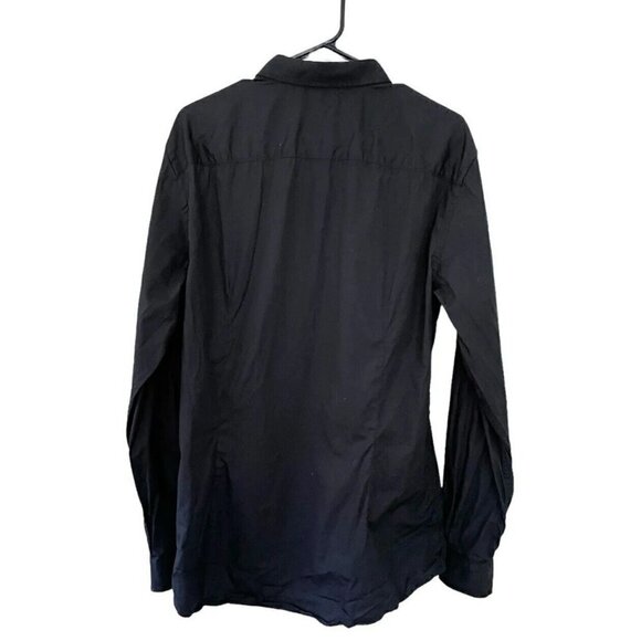 Versace Collection Men's Sz 41 "Trend" Black Dress Shirt Banded Collar - Picture 3 of 10